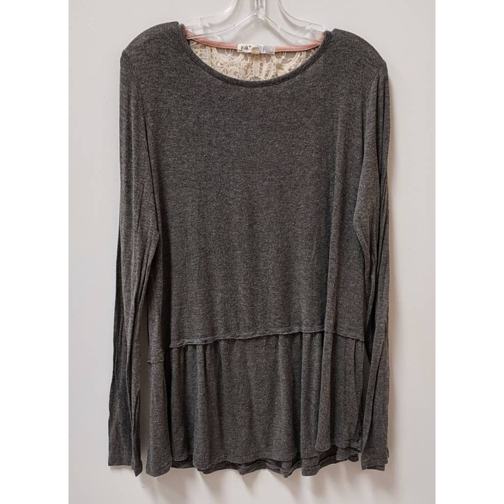 Jolt XL Crochet Back Soft Jersey Pullover
